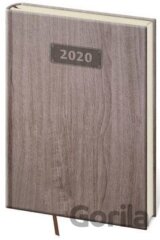 Diář 2020 denní  A5 Wood tmavě hnědá