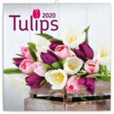Poznámkový kalendář / kalendár Tulips 2020