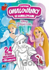 Princezny: Tvarované omalovánky se samolepkami