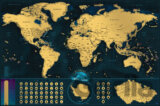 Cestovateľská stírací mapa světa