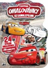Tvarované omalovánky se samolepkami: Auta 3