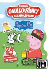 Tvarované omalovánky se samolepkami: Peppa