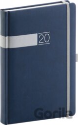 Diář Twill 2020 modrostříbrný
