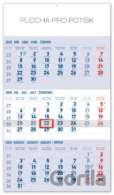 Nástenný kalendár 3mesačný štandard 2020 modrý