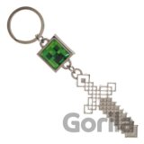 Kovový prívesok na kľúče Minecraft: Creeper & Sword