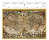 Luxusní dřevěný kalendář 2020: Antique Maps