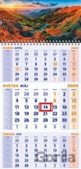 Nástěnný kalendář 3-měsiční 2020