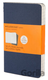 Moleskine - sada 3 malých linajkových notesov (modrá väzba)