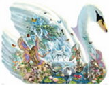 Shaped Angelic Swan with shaped packaging