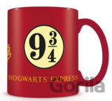 Červený keramický hrnček Harry Potter: Platform 9 3/4 Hogwarts Express