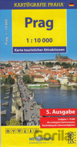Prag - Karte touristischer Attraktionen /1:10 tis.