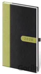 Diář 2020 týdenní kapesní bora černo/zelená