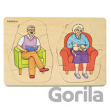 Puzzle 5 vrstvové Babka a Dedko