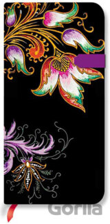 Paperblanks - Floral Cascade Ebony - SLIM - linajkový