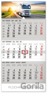 Nástěnný kalendář 3měsíční Truck 2020 šedý