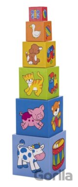 Farebná stohovacia pyramída