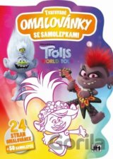 Tvarované omalovánky se samolepkami: Trollové 2