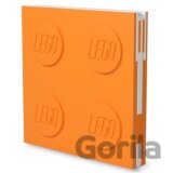 LEGO Zápisník s gelovým perem jako klipem - oranžový