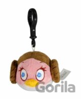 Plyšový Angry Birds - Star Wars Leia ružová - prívesok