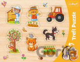 Rámčekové vkladacie puzzle - Farma