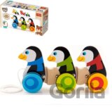 Drevená hračka tučniaci