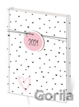 Diář 2021 A6 LYRA týdenní L369 Hearts
