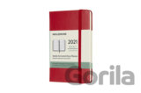Moleskine - 12-mesačný červený horizontálny diár 2021