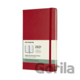 Moleskine - 12-mesačný červený horizontálny diár 2021