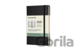 Moleskine – 12-mesačný čierny vertikálny diár 2021