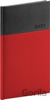 Kapesní diář Dado 2021 (červenočerný)