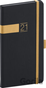 Kapesní diář Twill 2021 (černozlatý)