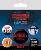 Placky Stranger Things: Upside Down set 5 kusov