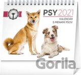 Stolový kalendár Psy 2021 s menami psov
