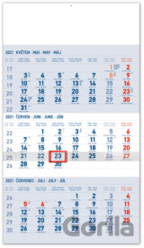 Nástěnný kalendář Standard (modrý) 2021