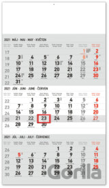 Nástenný kalendár Štandard (šedý) 2021