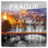 Poznámkový nástěnný kalendář Prague 2021 (Praha)