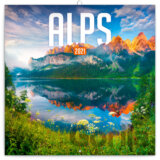 Poznámkový nástěnný kalendář Alps 2021