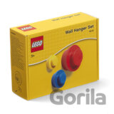 LEGO  věšák na zeď, 3 ks - žlutá, modrá, červená