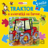 Traktor a zvieratká na farme - knižné puzzle