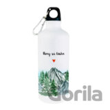 Turistická smaltovaná fľaša Hory sú láska
