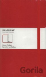 Moleskine - stredný zápisník s priehradkami (červený)