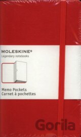 Moleskine - malý zápisník s priehradkami (červený)