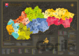 Mapa Slovenska - vlastivedná (poster bez stieracej vrstvy)