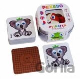 Pexeso Zvířátka: 64 karet v plechové krabičce