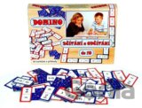 Domino sčítání a odčítání do 10 - společenská hra 60 ks v krabici