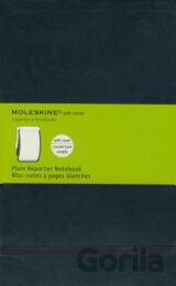 Moleskine - stredný čistý reportérsky zápisník (mäkká čierna väzba)