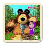 Máša a Medvěd a amliny: Puzzle 4 dílky