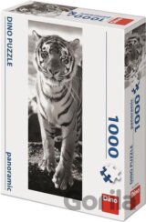 Puzzle panoramatické Černo-bílý tygr