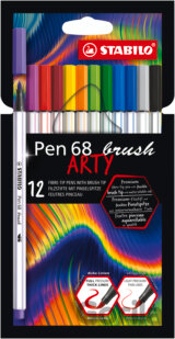 STABILO Pen 68 brush - ARTY - balenie 12 ks