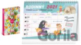 Rodinný kalendár 2021 + darček Týždenný magnetický diár Plameniaky 2021